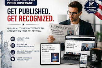 write and publish eb1 media article press coverage eb1 visa media publication