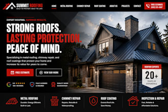 design wix roofer website metal roofing chimney repair roof coating website