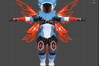 create custom vrchat avatar furry sfw fursona model
