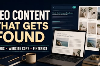 write SEO blog posts and pinterest content
