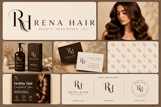design business logo and branding kit with brand identity