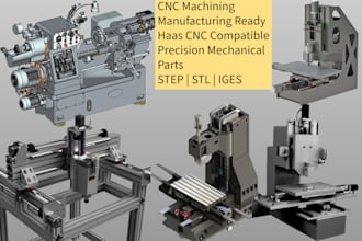 design cnc machining haas cnc milling machine manufacturing ready cad machanical