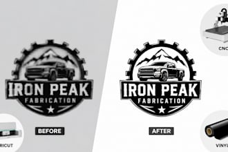 manually redraw logo into clean vector svg ai eps for cricut cnc and vinyl