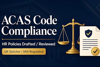 draft or review your HR policies for full UK acas code of practice compliance