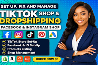setup tiktok shop fix tik tok shop tiktok ads fb shop ig shop website traffic