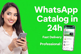 design whatsapp product catalog design in 24h