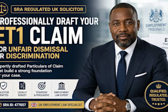 professionally draft your UK et1 claim for unfair dismissal or discrimination