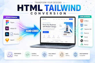 convert figma to html or react with tailwind css