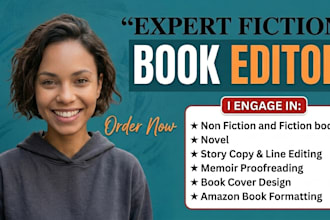 proofread, book edit, copy line edit and book format your manuscript, book novel