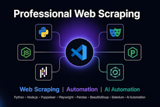 do python ai web scraping, email and phone number scraping, custom scripts