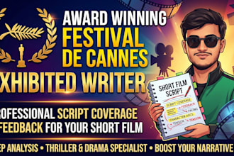 provide professional script coverage and doctoring for your film