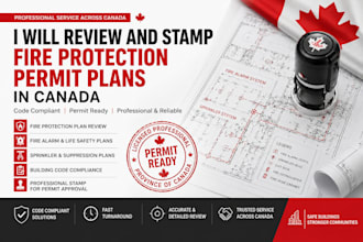 review and stamp fire protection permit plans in canada