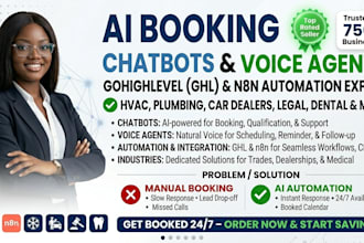 build ai booking chatbots plumbing hvac voice agents car dealers gohighlevel n8n