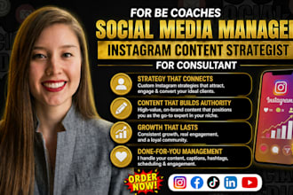 be coaches social media manager instagram content strategist for consultant