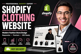 design shopify clothing website, clothing shopify store, clothing brand website