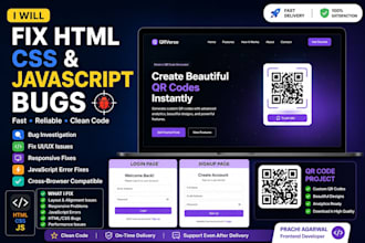 fix HTML CSS javascript bugs in your website