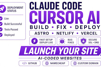 fix claude code claude design lovable cursor ai astro website vercel namecheap