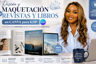 diseño y maquetación de revistas y libros en canva para KDP
