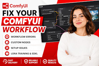 fix comfyui workflow errors, custom nodes, sdxl, flux ai model and setup issues