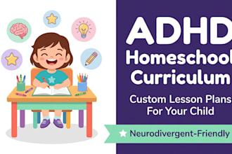 design a custom adhd homeschool lesson plan and curriculum for your child