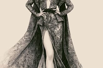 draw a professional fashion illustration