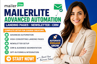 setup mailerlite advanced automation course creators landing page newsletter crm