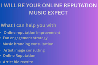 manage and improve your music artist online reputation