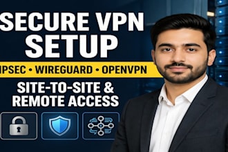 setup secure VPN ipsec tunnel wireguard openvpn site to site or remote access