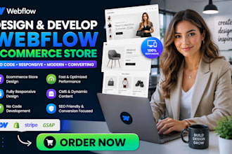 design webflow ecommerce store design no code responsive developer