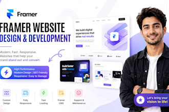 do framer website design, develop framer website as framer website design expert