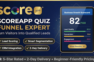 setup scoreapp quiz automation CRM scorecard landing page