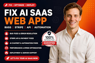 fix ai saas web app bugs deploy stripe api and ai automation setup