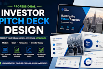 design an investor pitch deck for startups and funding