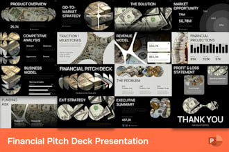 create investment financial report pitch deck presentation executive animated