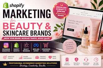 market your beauty, skincare shopify store spa shopify store ads setup