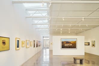design 3d cgi art gallery slideshow, art museum, art house design, and rendering