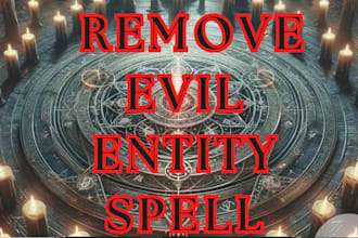 cast remove evil entity spell, remove dark spirits and spiritual attachments