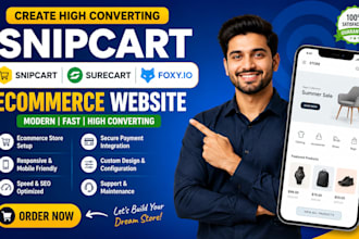 create high converting snipcart surecart foxy io ecommerce website
