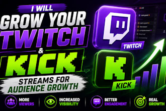 promote twitch and kick streams for audience growth