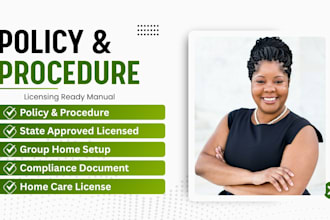 write state license policy and procedure for group home, home care, non medical
