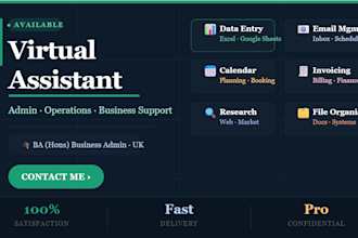 be your virtual assistant for admin and office tasks