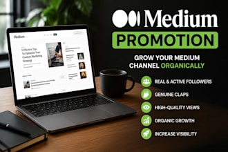 deliver organic medium followers, clap and views