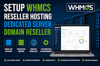 setup whmcs, reseller hosting, dedicated server, domain reseller