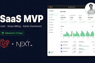 build laravel saas with subscription billing, dashboards and payment gateway