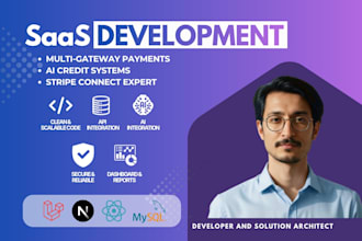 build laravel saas with subscription billing, dashboards and payment gateway