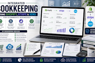 do integrated bookkeeping using shopify, stripe, xero for ecommerce businesses