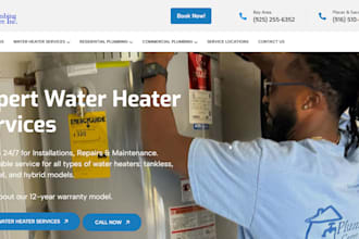 design plumbing website hvac roofing electrician contractor quote system website