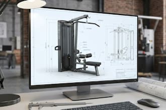 design gym equipment product concepts like matrix lat pulldown cad modelling