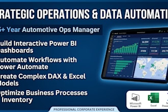 your operations manager and data analytics consultant