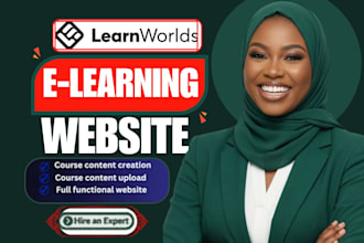 setup learnworlds and design online course elearning website on learnworlds